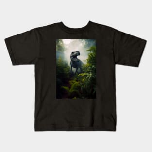 Dinosaur in a Weed Garden Kids T-Shirt